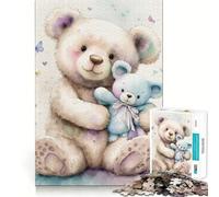Rompecabezas de 1000 Piezas con Ositos de Peluche abrazados para Adolescentes Juguete de lógica Fuerte para Relajarse Bordes definidos Sorpresa de cumpleaños 38x26cm