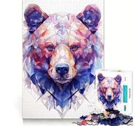Rompecabezas de 1000 Piezas con Osos,geometría,Bordes definidos,decoración,Juguete Creativo,Tiempo Libre,diversión, (50x75cm)