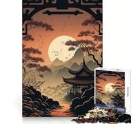 Rompecabezas de 1000 Piezas con Paisaje Antiguo japonés para Adultos Ideal para desarrollar la Capacidad cognitiva, Relajarse y divertirse Diseño Elegante y Resistente (38x52cm)