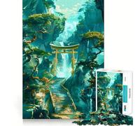 Rompecabezas de 1000 Piezas con Paisaje asiático místico para Adultos Juguete de lógica y Entretenimiento Bordes Suaves Regalo conmovedor (38x52cm)