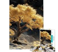 Rompecabezas de 1000 Piezas con Paisaje de asteroides del Árbol Dorado Cósmico para Adultos Un desafío difícil Que Ayuda a ejercitar el Cerebro cumpleaños 38x26cm