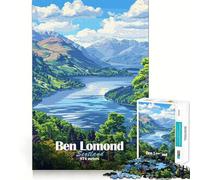 Rompecabezas de 1000 Piezas con Paisaje de Ben Lomond,Escocia Rompecabezas de lógica con articulaciones afiladas Juego de Entretenimiento para Pasar un Buen rato Regalo Divertido de Navidad (38x26cm)