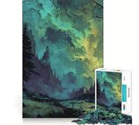 Rompecabezas de 1000 piezas con paisaje de bosque místico y ruinas de castillo para adultos y adolescentes Un rompecabezas mental que ayuda a aliviar el estrés Un regalo original y divertido (50x75cm)