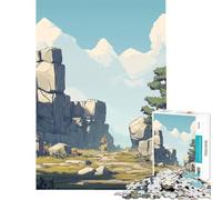 Rompecabezas de 1000 Piezas con Paisaje de Camino de Piedra Difícil y desafiante Juego Educativo de análisis y lógica Apto para Mayores de 14 años (38x52cm)