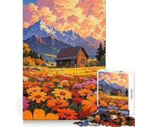 Rompecabezas de 1000 Piezas con Paisaje de Campo y cabaña para Adultos Ideal para Mejorar la Memoria,el Ocio y la evasión Un Regalo entrañable (38x52cm)