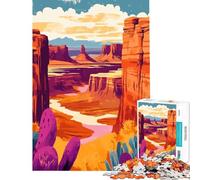 Rompecabezas de 1000 Piezas con Paisaje de cañón del Salvaje Oeste Americano Juguete Educativo de desafío Regalos de cumpleaños tamaño 38x52cm