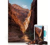 Rompecabezas de 1000 Piezas con Paisaje de cañón y río,Bordes, Juego cognitivo Divertido,Juego Lento,Divertido,decoración navideña (50x75cm)