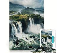 Rompecabezas de 1000 Piezas con Paisaje de Cascada Juguete Creativo para desarrollar la Creatividad Encaje Seguro sin Piezas Sueltas Actividad para Compartir en Familia (50x75cm)