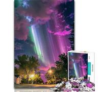 Rompecabezas de 1000 Piezas con Paisaje de la Aurora Boreal para Adolescentes Ayuda a ejercitar el Cerebro Juguetes adictivos para Cultivar la Paciencia Un Gran Regalo (50x75cm)