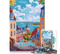 Rompecabezas de 1000 Piezas con Paisaje de la Ciudad de Quebec para Adultos, un desafío Mental Juguete Divertido (38x26cm)