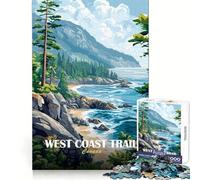 Rompecabezas de 1000 Piezas con Paisaje de la Costa Oeste de Canadá para Adultos y Adolescentes Ideal para Entrenar la Mente y Relajarse Corte láser Un Bonito Regalo (50x75cm)