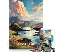 Rompecabezas de 1000 Piezas con Paisaje de la Isla de Skye Juego de precisión para armar,Actividad Cerebral,diversión y Tiempo Libre Regalo de cumpleaños o Arte (38x52cm)