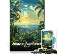 Rompecabezas de 1000 piezas con paisaje de la selva amazónica de Brasil para adultos Juguete para resolver problemas Juego de corte de calidad profesional Actividad relajante para grupos en interiores
