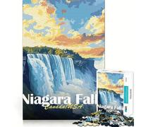Rompecabezas de 1000 Piezas con Paisaje de Las Cataratas del Niágara para Adultos Regalos para Mejorar la Memoria Ideal para Relajarse y Disfrutar de la Tranquilidad Diseño artístico con Bordes