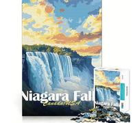 Rompecabezas de 1000 Piezas con Paisaje de Las Cataratas del Niágara para Adultos y Adolescentes Ideal para desarrollar la Capacidad Cerebral Diseño Elegante y fácil de Usar (38x26cm)
