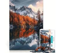 Rompecabezas de 1000 Piezas con Paisaje de montaña Invernal Juguete Creativo para desarrollar la Creatividad Encaje Seguro sin Piezas Sueltas Actividad para Compartir en Familia (38x26cm)