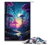 Rompecabezas de 1000 Piezas con Paisaje de neón psicodélico Colorido para Adultos y niños. Rompecabezas de Madera. Juguete Educativo antiestrés. 1000 Piezas (38 x 26 cm).