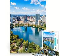 Rompecabezas de 1000 Piezas con Paisaje de Orlando, Florida, para Adolescentes Ideal para estimular la Memoria, Reducir el estrés y Crear un Rompecabezas de Corte Suave Regalo artístico (38x52cm)