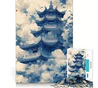 Rompecabezas de 1000 Piezas con Paisaje de Pagoda de Japón para Adolescentes Juguete Que estimula la lógica y Alivia la tensión Borde de Calidad Artículo de Santa Claus (50x75cm)