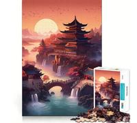 Rompecabezas de 1000 Piezas con Paisaje de Pagoda de Japón para Adultos, Juguete Que desafía la Mente, relajación y Entretenimiento Pieza de colección de Arte (50x75cm)