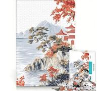 Rompecabezas de 1000 Piezas con Paisaje de Pagoda Japonesa, Juego Educativo, Actividades Divertidas para Hacer en casa, Regalo de cumpleaños 50x75cm