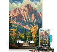 Rompecabezas de 1000 Piezas con Paisaje de Pikes Peak para Adolescentes Juguete Mental para Momentos de Paz Corte Premium Regalo artístico (38x26cm)