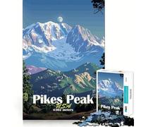 Rompecabezas de 1000 Piezas con Paisaje de Pikes Peak para Adolescentes, Juguete para ejercitar la Mente, Juego Relajante, Corte Premium, (38x26cm)