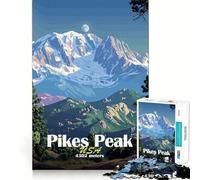Rompecabezas de 1000 Piezas con Paisaje de Pikes Peak para Adolescentes Rompecabezas fácil de armar Ocio Impecable Regalo Ideal para Navidad (38x52cm)