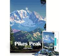 Rompecabezas de 1000 Piezas con Paisaje de Pikes Peak para Adultos Juguete de lógica Estimulante para un Juego Relajante Bordes Transparentes Regalo conmovedor (50x75cm)