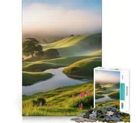 Rompecabezas de 1000 Piezas con Paisaje de Pradera Serena para Adolescentes Ideal para estimular la Memoria, para el hogar y el Ocio Un Regalo Encantador (50x75cm)