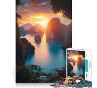 Rompecabezas de 1000 Piezas con Paisaje de Puesta de Sol en la Isla de Phuket, Tailandia, Ideal para Adolescentes Rompecabezas de ingenio para Relajarse y armar (50x75cm)