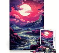 Rompecabezas de 1000 Piezas con Paisaje de Puesta de Sol para Adultos Juguete para Pensar, calmar, Relajarse, Arte de Pared con Corte Limpio 38x26cm