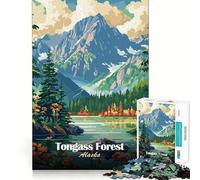 Rompecabezas de 1000 piezas con paisaje del Bosque Tongass de Alaska para adolescentes, ideal para desarrollar la memoria y jugar en interiores Diseño de corte fino Pide un deseo a Santa Claus 38x52cm