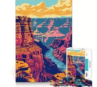 Rompecabezas de 1000 Piezas con Paisaje del Gran Cañón,diseño artístico,Piezas de unión Finas,Juguete Divertido para Resolver Problemas,Juego Tranquilo,decoración navideña,Regalo (50x75cm)