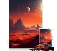 Rompecabezas de 1000 Piezas con Paisaje del Planeta Marte, para Adultos Juguete Inteligente y Divertido Bordes Lisos Decoración de Pared (38x52cm)