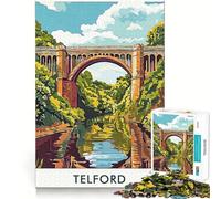 Rompecabezas de 1000 Piezas con Paisaje del Puente de Telford para Adolescentes Juguete para ejercitar la Mente Regalo Original para armar 50x75cm