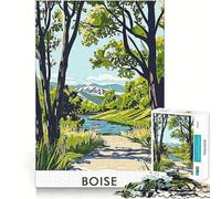 Rompecabezas de 1000 Piezas con Paisaje del río Boise,Arte de Corte Exacto,Actividad de Juego Inteligente,Tiempo de Juego Tranquilo,Regalo de decoración de cumpleaños 38x26cm