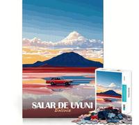 Rompecabezas de 1000 Piezas con Paisaje del Salar de Uyuni para Adolescentes Refuerza la Memoria Divertido y Relajante Bordes de Calidad Regalo Ideal (50x75cm)