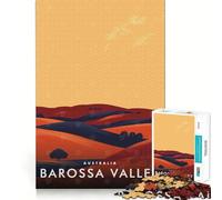 Rompecabezas de 1000 Piezas con Paisaje del Valle de Barossa,diseño de articulaciones afiladas,Juego Creativo para ejercitar la Mente,Juego Relajante,Regalo de cumpleaños (38x26cm)