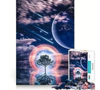 Rompecabezas de 1000 Piezas con Paisaje Espacial fantástico para Adolescentes Juguete de lógica Fina, Divertido y Relajante Decoración de Pared con Bordes limpios (50x75cm)
