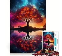 Rompecabezas de 1000 Piezas con Paisaje Espacial fantástico para Adolescentes Juguete de lógica Mental Diseño Tranquilo y Firme Artículo de Santa Claus (50x75cm)