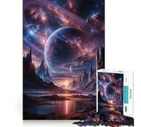 Rompecabezas de 1000 Piezas con Paisaje Espacial fantástico para Adolescentes, para Mejorar la Memoria, Relajarse y divertirse Diseño artístico con Corte nítido (38x26cm)