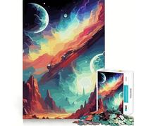 Rompecabezas de 1000 Piezas con Paisaje Espacial fantástico para Adultos Fortalece la Memoria Divertido y Casual Bordes limpios Regalo clásico (50x75cm)