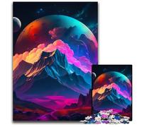 Rompecabezas de 1000 Piezas con Paisaje Extraterrestre,Rompecabezas imposibles para Adultos,Adolescentes y familias,decoración Hacer tú Mismo y un desafío para el Cerebro,50x75cm