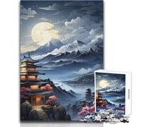 Rompecabezas de 1000 Piezas con Paisaje japonés para Adultos Actividad Inteligente para Jugar y Aprender sincero para Celebrar Tamaño 38x26cm