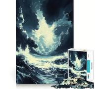 Rompecabezas de 1000 Piezas con Paisaje Marino tormentoso para Adultos, Juguete de lógica Pura, diversión Relajante, Corte preciso, Regalo increíble 38x52cm