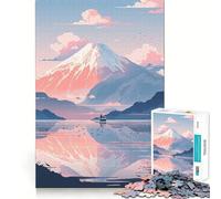Rompecabezas de 1000 Piezas con Paisaje montañoso nevado para Adolescentes Refuerza la Memoria y el vínculo Familiar Bordes precisos Regalo Original (50x75cm)