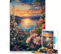 Rompecabezas de 1000 Piezas con Paisaje Natural al Atardecer para Adultos Fortalece la Memoria Arte de Bordes limpios y Tranquilo Coleccionable 50x75cm