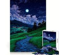 Rompecabezas de 1000 Piezas con Paisaje Nocturno de Pueblo para Adolescentes Ideal para estimular la Memoria, Reducir el estrés y Crear un Ambiente artístico con Cortes Suaves (38x26cm)
