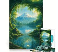 Rompecabezas de 1000 Piezas con Paisaje Sereno de Lago de montaña para Adultos Mejora la Memoria, Alivia la ansiedad y Decora la Pared con Bordes Afilados (50x75cm)